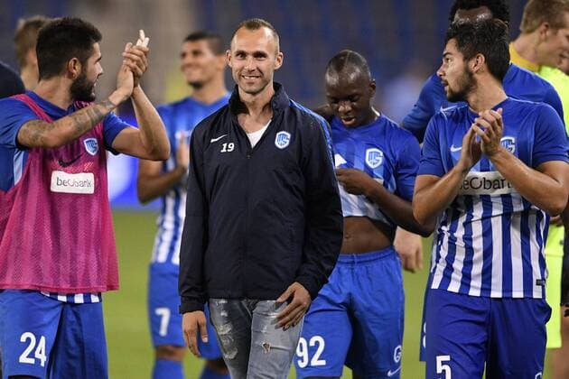 Genk s Thomas Buffel (C) pictured after a match between Belgian first league team KRC Genk and Croatian Lokomotiva Zagreb, the return leg of the playoff round in the Europa League competition, in Genk, Thursday 25 August 2016. First leg ended on 2-2 draw result in Croatia. YORICKxJANSENS  x04918924x