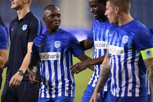 Genk s Neeskens Kebano pictured after a match between Belgian first league team KRC Genk and Croatian Lokomotiva Zagreb, the return leg of the playoff round in the Europa League competition, in Genk, Thursday 25 August 2016. First leg ended on 2-2 draw result in Croatia. YORICKxJANSENS  x04918927x