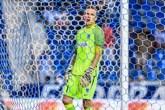 Genk s goalkeeper Marco Bizot pictured after a match between Belgian first league team KRC Genk and Croatian Lokomotiva Zagreb, the return leg of the playoff round in the Europa League competition, in Genk, Thursday 25 August 2016. First leg ended on 2-2 draw result in Croatia. LUCxCLAESSEN  x04918934x