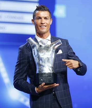 Fußball, Cristiano Ronaldo in Monaco als Europas Fußballer des Jahres geehrt Cristiano Ronaldo. Champions League draw and the election of UEFA best player. In this picture, Cristiano Ronaldo. xAngelxRIVEROx 