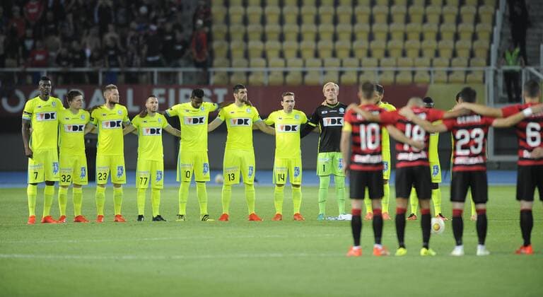 Shkendija vs Gent - Tetovo, Macedonia 25.08.2016., Tetovo, Macedonia - Peurope League, Qualifications, KF Shkendija -Gent.  STR-1234 HaloPix PIXSELL