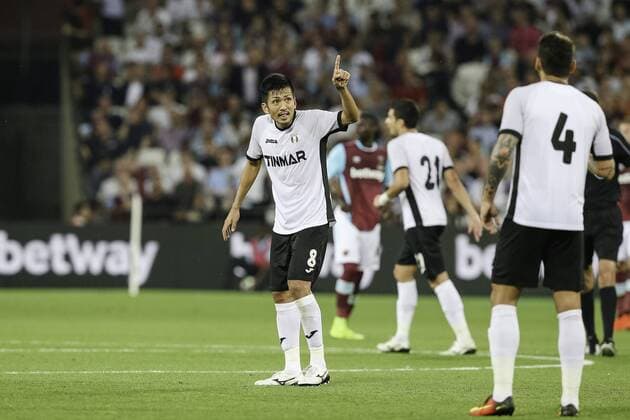 Takayuki Seto (Astra), AUGUST 25, 2016 - Football Soccer : Takayuki Seto of Astra during the UEFA Europa League Play-off second leg match between West Ham United and Astra Giurgiu at the London Stadium in London, England. Noxthirdxpartyxsales  (mdga011718)