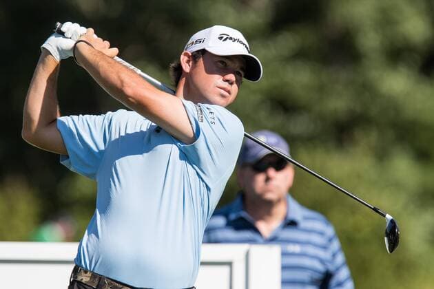 August 25, 2016: Brian Harman follows his tee shot at the sixth tee during the first round of play at The Barclays, on the Black course, at Bethpage State Park in Farmingdale, NY. (Photo by David Hahn Icon Sportswire) GOLF: AUG 25 PGA Golf Herren - The Barclays - First Round Icon160825005 EDITORIAL USE ONLY