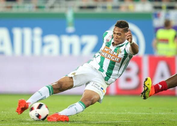 SOCCER - UEFA EL quali, Rapid vs Trencin VIENNA,AUSTRIA,25.AUG.16 - SOCCER - UEFA Europa League, Play-off qualification, SK Rapid Wien vs FK AS Trencin. Image shows Joelinton Cassio Apolinario de Lira (Rapid). Keywords: Wien Energie. GEPAxpictures xPatrickxLeuk