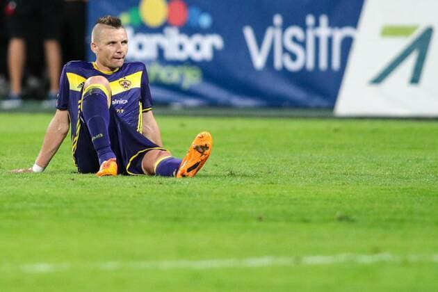 25.08.2016, Ljudski vrt, Maribor, SLO, UEFA EL, NK Maribor vs Gabala FK, im Bild Dare Vrsic 22 of NK Maribor disappointed during the UEFA Europaleague Play off 2nd Leg Match between NK Maribor and Gabala FK at the Ljudski vrt in Maribor, Slovenia on 2016 08 25. Maribor  EP_stida  