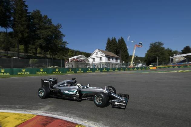 British Lewis Hamilton of Mercedes AMG Petronas F1 Team pictured during a practice session at the Grand Prix F1 of Belgium, in Spa-Francorchamps, Friday 26 August 2016. The Spa-Francorchamps Formula One Grand Prix takes place this weekend, from August 26 until August 28. NICOLASxLAMBERT  x04919150x