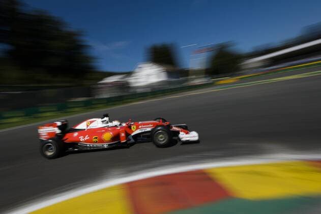 German Sebastian Vettel of Scuderia Ferrari pictured during a practice session at the Grand Prix F1 of Belgium, in Spa-Francorchamps, Friday 26 August 2016. The Spa-Francorchamps Formula One Grand Prix takes place this weekend, from August 26 until August 28. NICOLASxLAMBERT  x04919185x