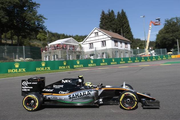 Belgian Grand Prix, Spa Francorchamps 25 - 28 August 2016 26.08.2016 - Free Practice 1, Sergio Perez (MEX) Sahara Force India F1 VJM09 