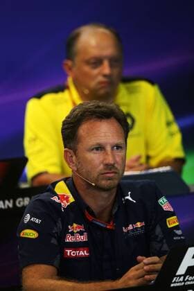 Belgian Grand Prix, Spa Francorchamps 25 - 28 August 2016 Christian Horner (GBR) Red Bull Racing Team Principal in the FIA press conference PK Pressekonferenz 26.08.2016. 
