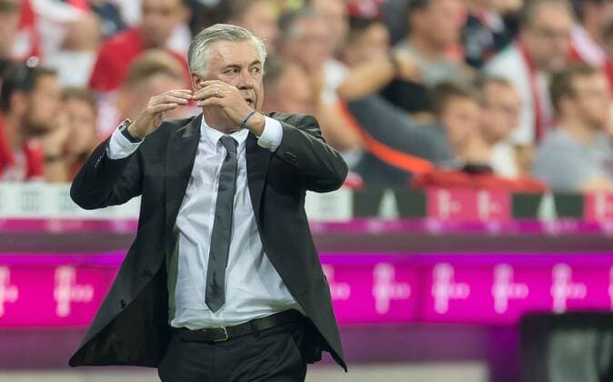 Muenchen, Deutschland, 26.08.2016, Bundesliga, FC Bayern Muenchen - SV Werder Bremen, Cheftrainer Carlo Ancelotti (FCB) ( DeFodi507