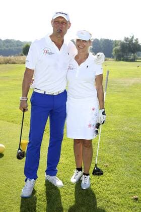 Axel Schulz und Anna Loos beim 9. GRK Golf Charity Masters im Golf & Country Club Leipzig. Leipzig, 27.08.2016 Foto:xS.xGabschx xFuturexImage