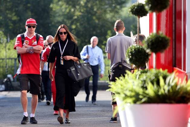 Formel 1, GP von Belgien, Minttu Räikkönen an der Strecke Belgian Grand Prix, Spa Francorchamps 25 - 28 August 2016 Kimi Raikkonen (FIN), Scuderia Ferrari and his wife Mintu 28.08.2016. 
