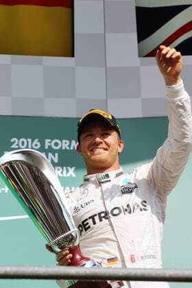 Formel 1, GP von Belgien, Sieger Nico Rosberg Belgian Grand Prix, Spa Francorchamps 25 - 28 August 2016 Race winner Nico Rosberg (GER) Mercedes AMG F1 celebrates on the podium. 28.08.2016. Race 