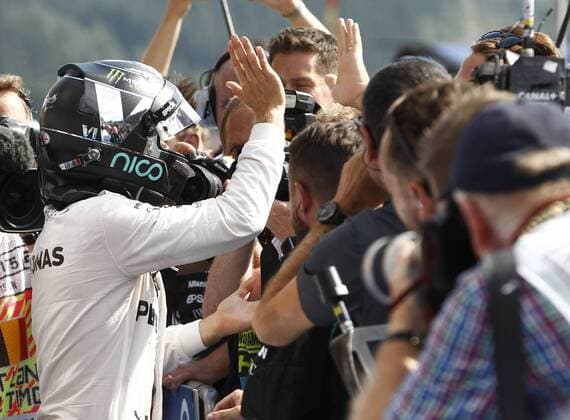 Formel 1, GP von Belgien, Sieger Nico Rosberg Motorsports: FIA Formula One World Championship WM Weltmeisterschaft 2016, Grand Prix of Belgium, 6 Nico Rosberg (GER, Mercedes AMG Petronas Formula One Team), xHOCHxZWEIx