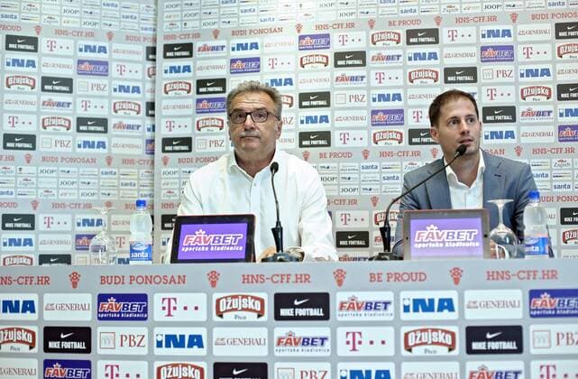 Croatian Head Coach Ante Cacic held a press conference PK Pressekonferenz 29.08.2016., Zagreb, Croatia - Hotel Hilton, head coach of the Croatian football team Ante Cacic was speaking at a press conference about current issues in the national team Nationalteam and the upcoming qualifying match against Turkey. Ante Cacic, Tomislav Pacak, Croatian Football Federation spokesman.  SanjinxStrukic PIXSELL