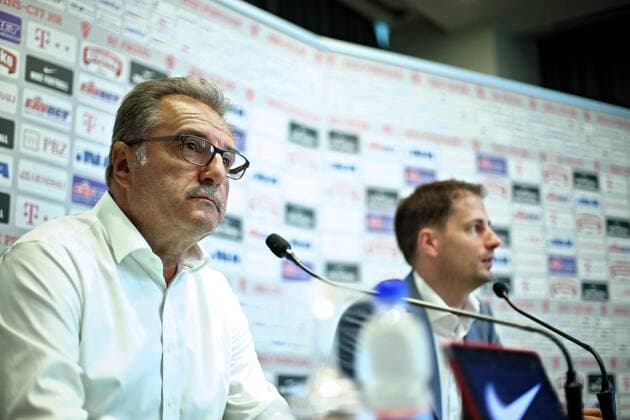 Croatian Head Coach Ante Cacic held a press conference PK Pressekonferenz 29.08.2016., Zagreb, Croatia - Hotel Hilton, head coach of the Croatian football team Ante Cacic was speaking at a press conference about current issues in the national team Nationalteam and the upcoming qualifying match against Turkey. Ante Cacic, Tomislav Pacak, Croatian Football Federation spokesman.  SanjinxStrukic PIXSELL