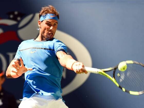 (160830) -- NEW YORK, Aug. 29, 2016 -- Rafael Nadal of Spain returns a shot to Denis Istomin of Uzbekistan during a match of the men s singles first round at the U.S. Open tennis tournament in New York, the United States, Aug. 29, 2016. Nadal won 3-0. ) (SP)U.S.-NEW YORK-TENNIS-U.S. OPEN BaoxDandan 