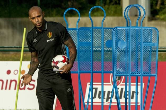 Fußball, Co Trainer Thierry Henry - Training Nationalteam Belgien Belgium , Brussels , Aug 29 2016 - Training of the Belgian National soccer team Red Devils before the friendly game against Spain - T3 Thierry Henry Copyright Danny Gys Reporters xxGYS 
