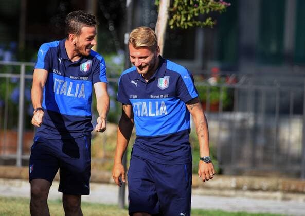 FIRENZE 29 08 2016 - NATIONAL SOCCER ITALY - TRAINING - Florenzi Alessandro -IMMOBILE Ciro -COVERCIANO - PHOTOS BRESSAN Newpress  NewxPressx xIPA