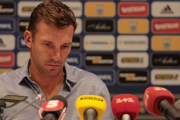 June 29, 2016 - Kiev, Ukraine - Former forward of FC Dynamo Kyiv and Ukrainian national football team Andriy Shevchenko during the press conference PK Pressekonferenz as Head coach of the national team Nationalteam of Ukraine, in Kiev, Ukraine, on August 29, 2016. Andriy Shevchenko New Head Coach for Ukrainian National Soccer Team  - ZUMAn230