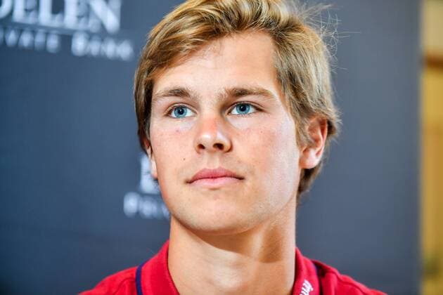 Belgian Thomas Detry pictured during a press conference PK Pressekonferenz ahead of the Thomas Pieters Belgian Tour golf event in Tervuren, Tuesday 30 August 2016. LUCxCLAESSEN  x04921903x