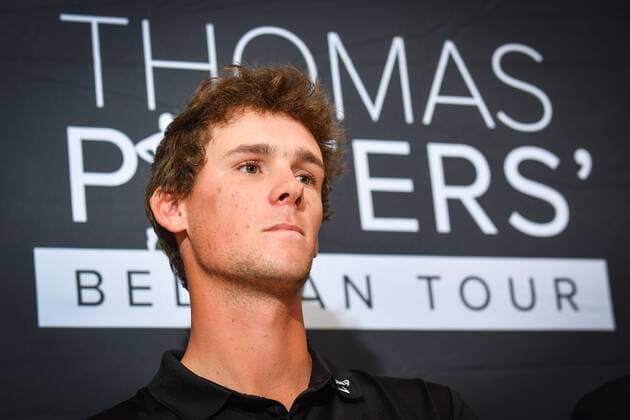Belgian Thomas Pieters pictured during a press conference PK Pressekonferenz ahead of the Thomas Pieters Belgian Tour golf event in Tervuren, Tuesday 30 August 2016. LUCxCLAESSEN  x04921908x