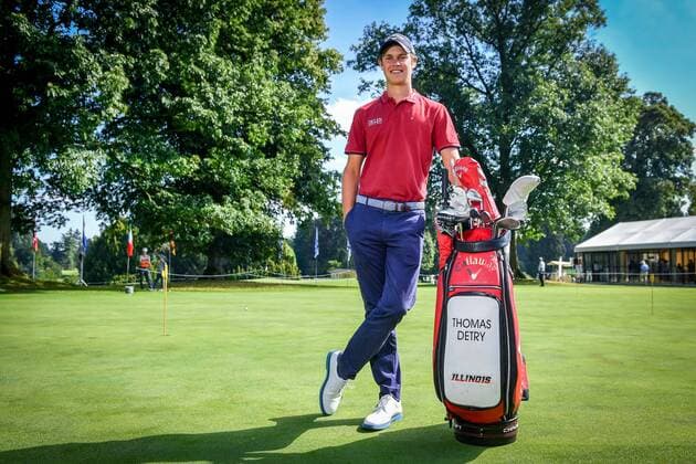 Belgian Thomas Detry poses for the photographer at the Thomas Pieters Belgian Tour golf event in Tervuren, Tuesday 30 August 2016. LUCxCLAESSEN  x04921909x