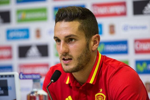 Fußball, Nationalteam Spanien Pressekonferenz Spanish Koke Resurrecccion during the press conference PK Pressekonferenz of the concentration of Spanish football team at Ciudad del Futbol de Las Rozas before the qualifying for the Russia world cup in 2017 August 30, 2016.  (20160830005)