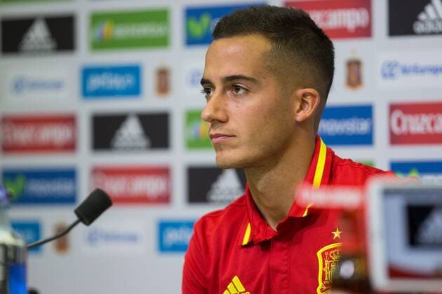 Fußball, Nationalteam Spanien Pressekonferenz Spanish Lucas Vazquez during the press conference PK Pressekonferenz of the concentration of Spanish football team at Ciudad del Futbol de Las Rozas before the qualifying for the Russia world cup in 2017 August 30, 2016.  (20160830001)