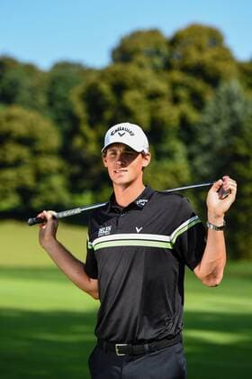 portrait of Thomas Pieters during the 2nd Thomas Pieters Belgian Tour Event. at Chateau Ravenstein in Tervuren GOLF : Thomas Pieters - Belgian Tour Event - Tervuren - 30 08 2016 Photonews Panoramic 