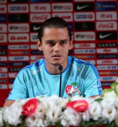 Fußball, Nationalteam Türkei Pressekonferenz Turkey National Football Team head coach gives a press conference PK Pressekonferenz on the eve of the team s Friendly match against Russia, on August 30, 2016 at Antalya Arena in Antalya , Turkey. Pictured: Enes Unal 