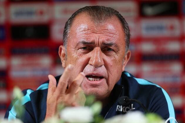Fußball, Nationalteam Türkei Pressekonferenz Turkey National Football Team head coach gives a press conference PK Pressekonferenz on the eve of the team s Friendly match against Russia, on August 30, 2016 at Antalya Arena in Antalya , Turkey. Pictured: Coach Fatih Terim 