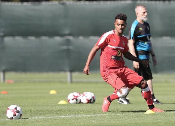 SOCCER - FIFA World Cup WM Weltmeisterschaft Fussball 2018 quali, GEO vs AUT VIENNA,AUSTRIA,31.AUG.16 - SOCCER - FIFA World Cup 2018, european qualifiers, OEFB international match Länderspiel Georgia vs Austria, preview, training. Image shows Valentino Lazaro (AUT). GEPAxpictures xChristianxOrt
