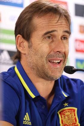Spain s head coach Julen Lopetegui pictured during a press conference PK Pressekonferenz of the Spanish national soccer team, on Wednesday 31 August 2016, in Brussels. Tomorrow Spain is playing a friendly game against Belgian national soccer team Red Devils. VIRGINIExLEFOUR  x04922633x