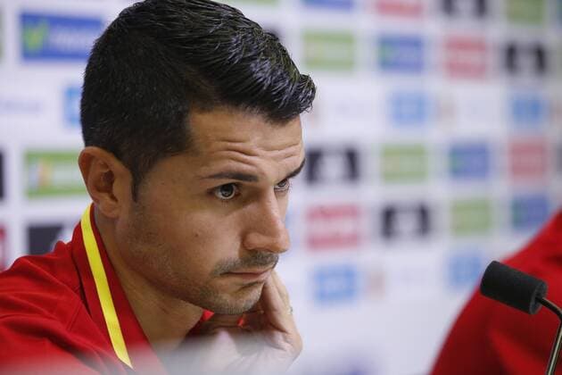 Fußball, WM Quali, PK Nationalteam Spanien Spanish National soccer team player Victor Machin Perez Vitolo addresses the media during a press conference PK Pressekonferenz at Las Rozas Sports City in Madrid, Spain, 02 September 2016. Spain will face Liechtenstein in a qualifying soccer match for Russia 2018 Wold Cup the upcoming 05 September. SPAIN PRESS CONFERENCE !ACHTUNG: NUR REDAKTIONELLE NUTZUNG!  GRA124 20160902-636084241522765153