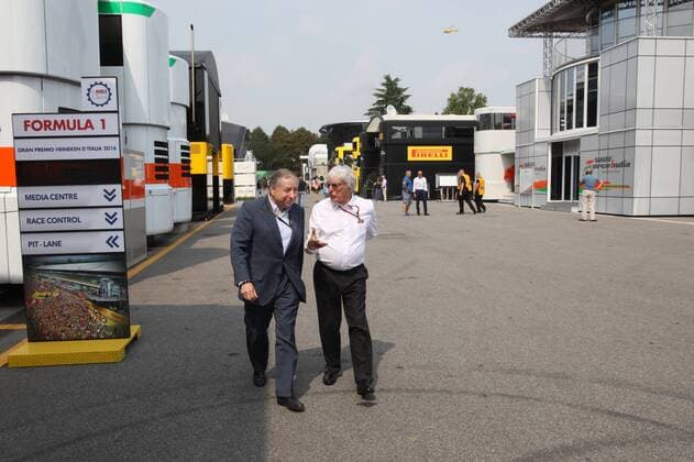 Italian Grand Prix, Monza 01 - 04 September 2016 - Free Practice 2, Jean Todt (FRA), President FIA and Bernie Ecclestone (GBR), President and CEO of FOM 