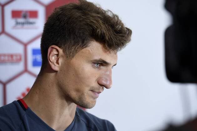 Fußball - PK Nationalteam Belgien Thomas Meunier defender of Belgium FOOTBALL : Belgique - Conference de presse - Bruxelles - 02 09 2016 Photonews Panoramic  665795173