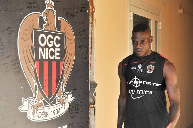 Fußball, Mario Balotelli - OGC Nizza Training Mario Balotelli (ogcnice) - Fussball Frankreich, Ligue 1, Training OGC Nice - 02 09 2016 NorbertScanella Panoramic 