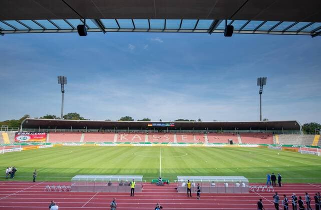 Fußball, Stadiongeschichte KSV Hessen-Kassel 2. September 2016: Kassel, Fussball U21 U 21 Testspiel: Deutschland - Slowakei: Das Auestadion in Kassel, Heimstätte vom Fußballverein Hessen Kassel.