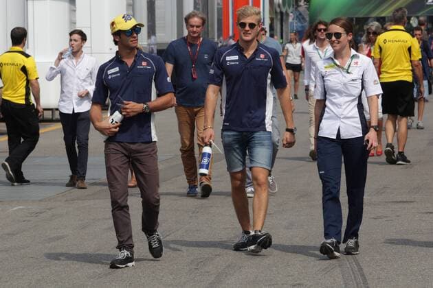 Italian Grand Prix, Monza 01 - 04 September 2016 04.09.2016 - Felipe Nasr (BRA) Sauber C34 and Marcus Ericsson (SUE) Sauber C34 