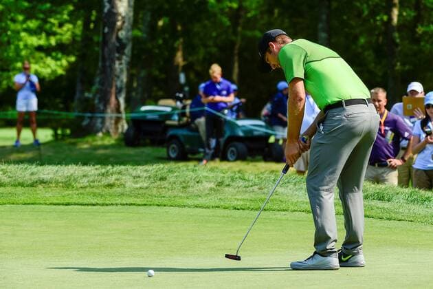 Sunday, September 4, 2016: Kevin Chappell putts on the fourth green during the third round of the Deutsche Bank Championship tournament held at the Tournament Players Club, in Norton, Massachusetts. Cal Media PGA Golf Herren 2016: Deutsche Bank Championship SEP 04 - ZUMAc04_