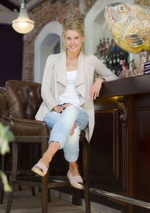 DSC Volleyballerin Mareen Apitz, aufgenommen am Freitag (13.05.2016) im Restaurant Elements in Dresden. RM001