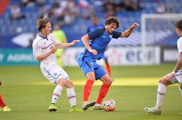 Fußball, U21 EM Quali, Frankreich - Island Adrien Rabiot (fra) - Heidar Aegisson (isl) FOOTBALL : U21 U 21 Frankreich - Island EM Quali Espoirs - 06 09 2016 AnthonyBIBARD FEPx 