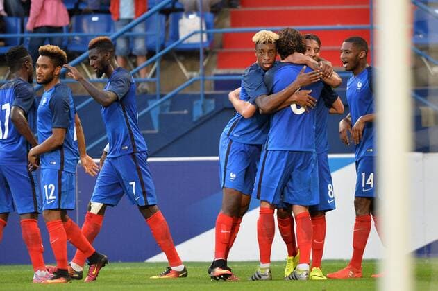 Fußball, U21 EM Quali, Frankreich - Island Corentin Tolisso (fra) - Presnel Kimpembe (fra) FOOTBALL : U21 U 21 Frankreich - Island EM Quali Espoirs - 06 09 2016 AnthonyBIBARD FEPx 