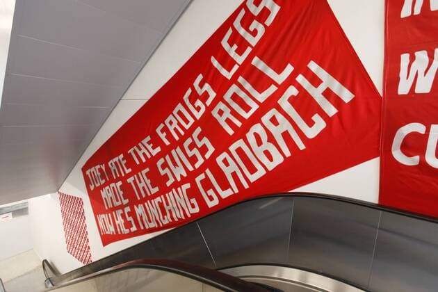 09.09.2016. Anfield, Liverpool, England. Official Opening of Anfield s Main Stand. General views of the new main stand at Anfield as workers apply the finishing touches ahead of tomorrow s opening home game versus Leicester City. The iconic Kop banner about former LFC defender Joey Jones, who played in the European Cup winning team in 1977. xAlanxMartinx  ActionPlus11786469