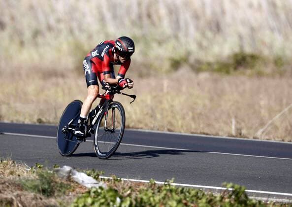 Spanish rider Samuel Sanchez of BMC team in action during the 19th stage of La Vuelta cycling race, a race against the clock of 37 km between Javea and Calpe in Valencia, eastern Spain, 09 September 2016. 19TH STAGE !ACHTUNG: NUR REDAKTIONELLE NUTZUNG!  20160909-636090463421102893