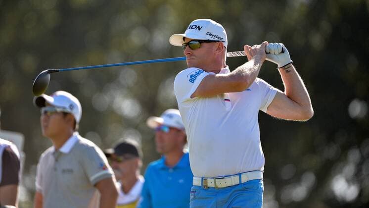 September 9, 2016 - Spijk, Netherlands - Simon Dyson of England teeing off on the 14th hole during the second round of the KLM Open held at The Dutch on September 9 2016 in Spijk, Netherlands. KLM Open - Day Two  - ZUMAn230