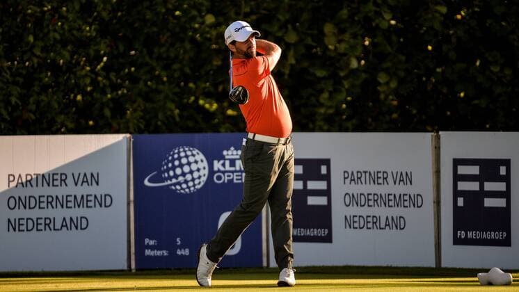 Golf, European Tour, KLM Open in Spijk September 10, 2016 - Spijk, Netherlands - John Perry tees off the 6th tee during the third round of the KLM Open held at The Dutch on September 10 2016 in Spijk, Netherlands. KLM Open - Day Three  - ZUMAn230