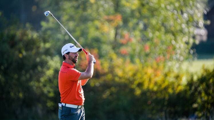 Golf, European Tour, KLM Open in Spijk September 10, 2016 - Spijk, Netherlands - John Perry tees off the 6th tee during the third round of the KLM Open held at The Dutch on September 10 2016 in Spijk, Netherlands. KLM Open - Day Three  - ZUMAn230
