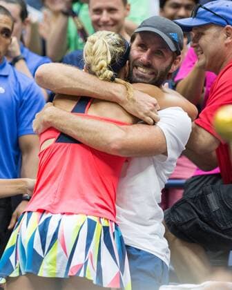 Siegerin ANGELIQUE KERBER umarmt ihren Trainer Torben Beltz in der Spielerloge,Jubel,Freude,Emotion, Siegerehrung, Praesentation Tennis - US Open 2016 - Grand Slam ITF ATP Tennis Herren WTA Tennis Damen - USTA Billie Jean King National Tennis Center - New York - New York - USA - 10 September 2016.